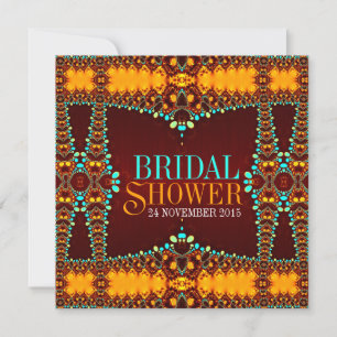 Invitations de douche nuptiale bohindian exotique