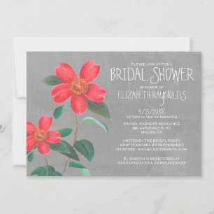 Invitations de douche nuptiale Camellia
