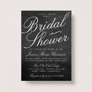 Invitations de douche nuptiale Chalkboard