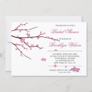 Invitations de douche nuptiale Cherry Blossom