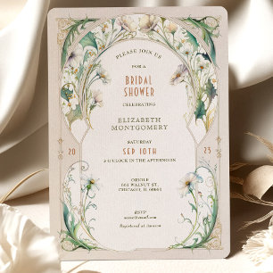 Invitations de douche nuptiale Daisy Art Nouveau D