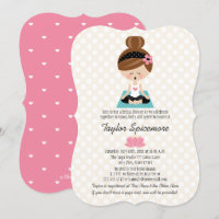 Invitations de douche nuptiale de Yoga Brunette
