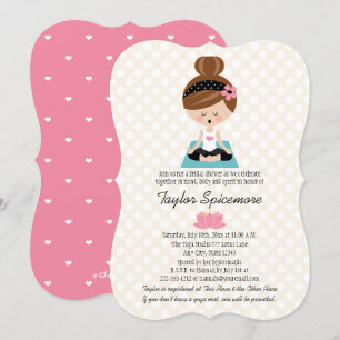 Invitations de douche nuptiale de Yoga Brunette