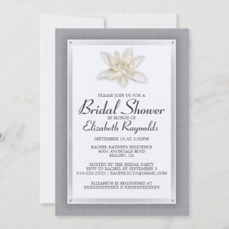 Invitations de douche nuptiale en argent