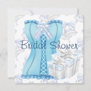 Invitations de douche nuptiale en bleu turquoise