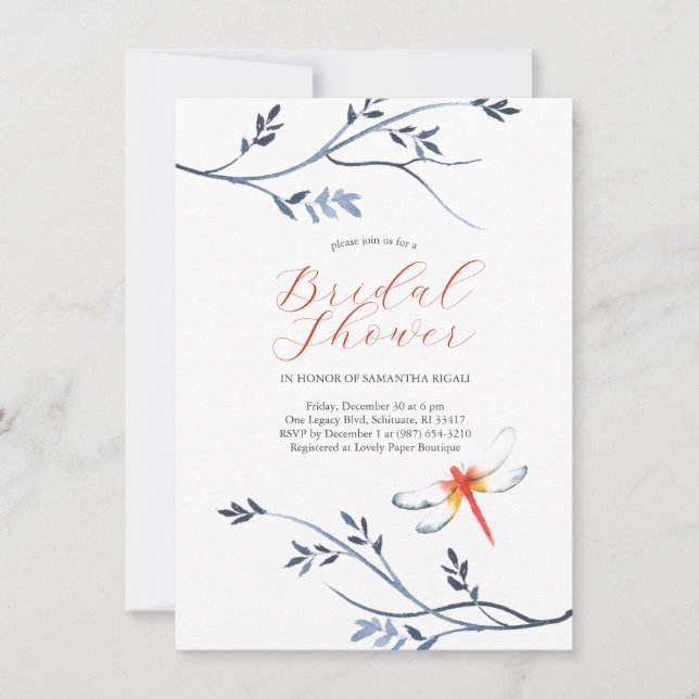 Invitations de douche nuptiale Garden Party (Devant)