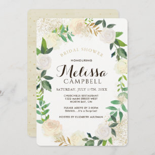 Invitations de douche nuptiale Gold et Champagne