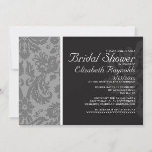 Invitations De Douche Nuptiale Noire Et Blanc