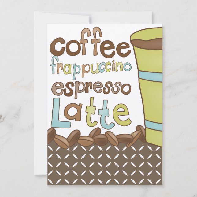 Invitations de douche nuptiale ou déjeuner de café (Devant)