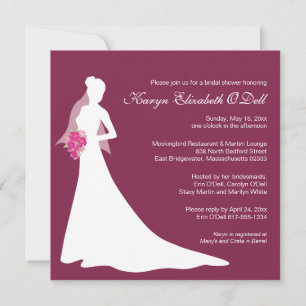 Invitations de douche nuptiale - Personnalisé