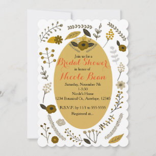 Invitations de douche nuptiale vintage