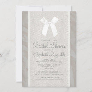 Invitations de douche nuptiale Vintage blanche