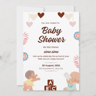 Invitations de douche pour bébé