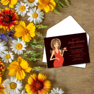 Invitations de douche pour bébé {Brown}