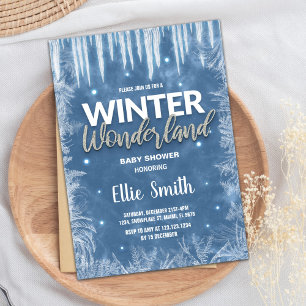 Invitations de douche pour bébé d'hiver Parties sc
