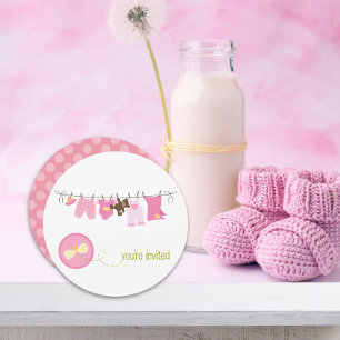 Invitations de douche pour bébé en ligne de vêteme