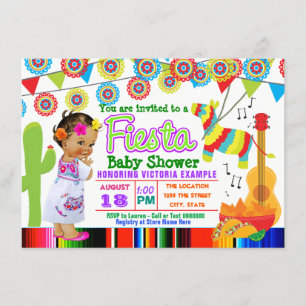 Invitations de douche pour bébé Fiesta mexicain