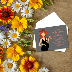 Invitations de douche pour bébé {Grey}