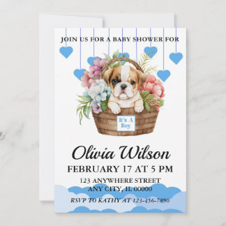 Invitations de douche pour bébé, invitation à thèm