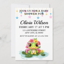 Invitations de douche pour bébé, Invitations de th