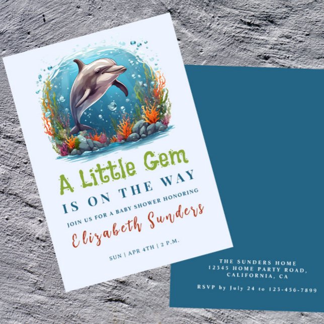 Invitations de douche pour bébé sous-marine (Créateur téléchargé)