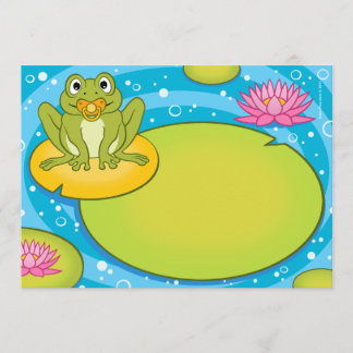 Invitations de douche pour bébés Froggy Pond