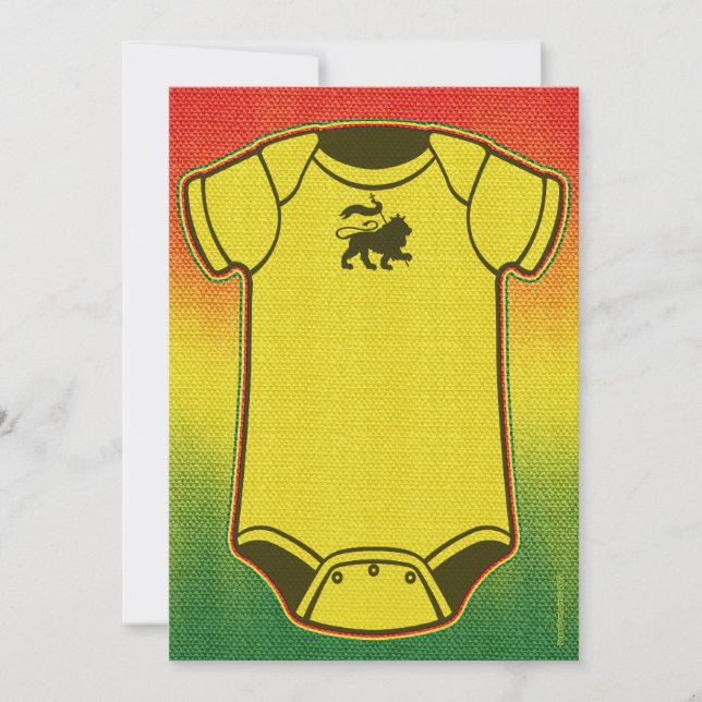 Invitations de douche pour bébés reggae (Devant)