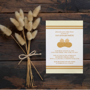 Invitations de douche pour jumeaux