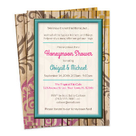 Invitations de douches en lune de miel Tiki Tropic