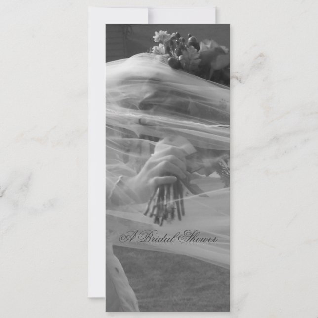 Invitations de douches nuptiales [4,25 po x 9 po] (Devant)