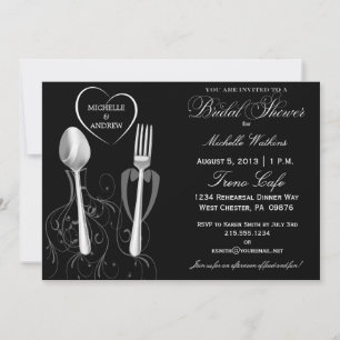 Invitations de douches nuptiales à la cuillère et