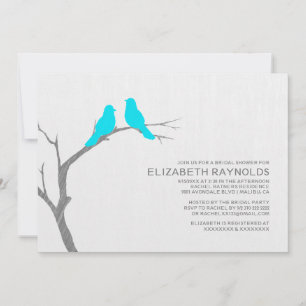 Invitations de douches nuptiales aux oiseaux bleus