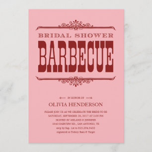Invitations de douches nuptiales BBQ