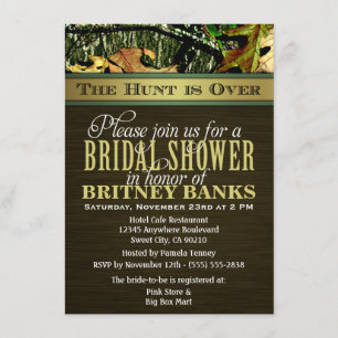 Invitations de douches nuptiales Camo de chasse Br
