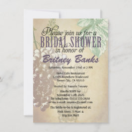 Invitations de douches nuptiales dans le vignoble