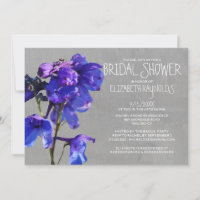 Invitations de douches nuptiales de Delphinium