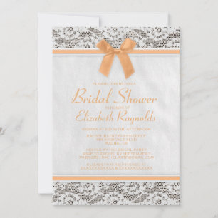 Invitations de douches nuptiales de dentelle de ch