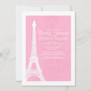 Invitations de douches nuptiales de la Tour Eiffel