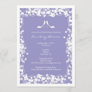 Invitations de douches nuptiales de Lavender - Mod