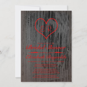 Invitations de douches nuptiales de pays noir et r