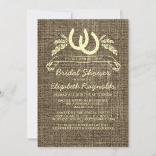 Invitations de douches nuptiales de Western Horses