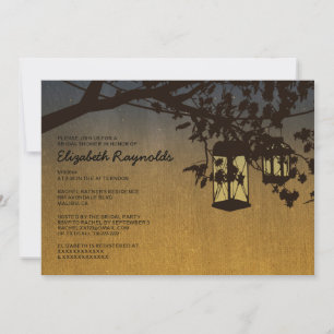 Invitations de douches nuptiales des lanternes Vin