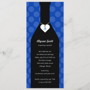 Invitations de douches nuptiales en bouteille de v