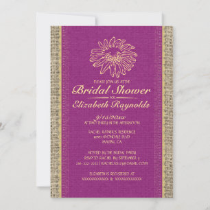 Invitations de douches nuptiales en dentelle Vinta