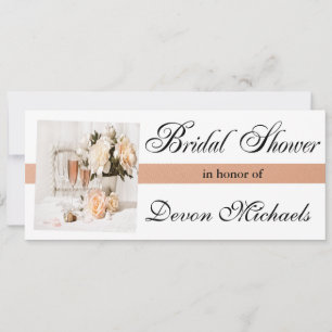 Invitations de douches nuptiales en fleurs et cham