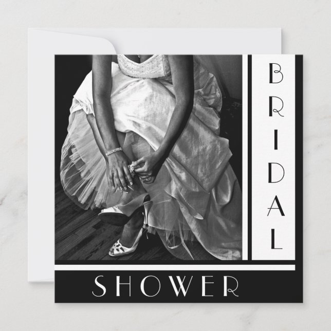 Invitations de douches nuptiales en texte personna (Devant)