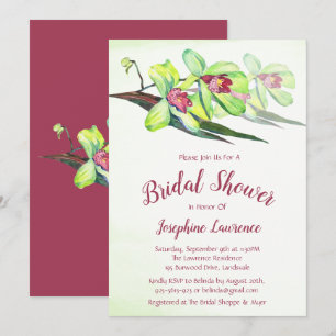 Invitations de douches nuptiales florales de l'orc