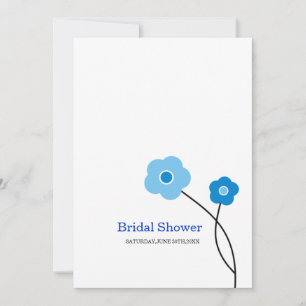 Invitations de douches nuptiales florales modernes