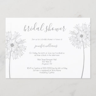 Invitations de douches nuptiales florales pour le 