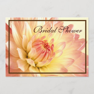 Invitations de douches nuptiales orange et rose